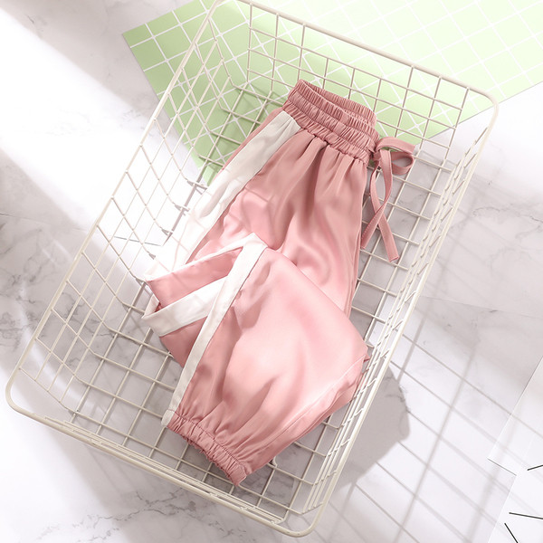 Pantaloni copii sport-eleganți pentru o fată în două culori