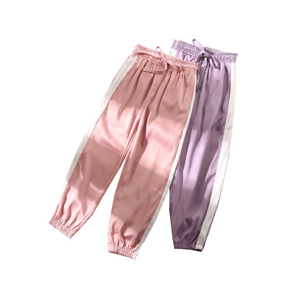 Pantaloni copii sport-eleganți pentru o fată în două culori