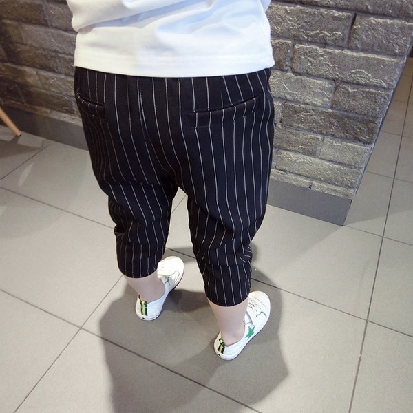 Παιδικό ριγέ παντελόνι 7/8 σε δύο χρώματα