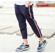 Pantaloni de vara copii 9/10 cu talie elastica inalta