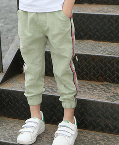 Pantaloni de vara copii 9/10 cu talie elastica inalta