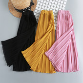 Pantaloni la modă pentru o fată în trei culori-model lat