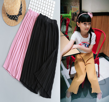 Модерен панталон за момиче в три цвята-широк модел