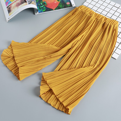 Pantaloni la modă pentru o fată în trei culori-model lat