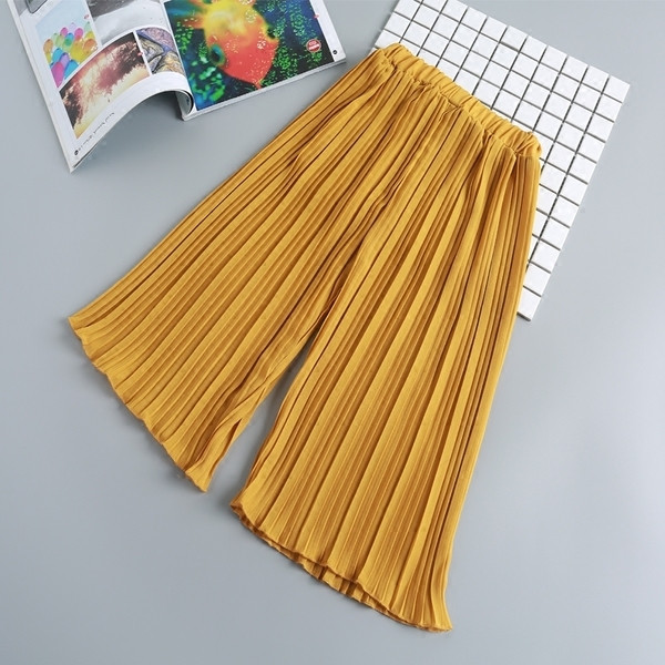 Pantaloni la modă pentru o fată în trei culori-model lat