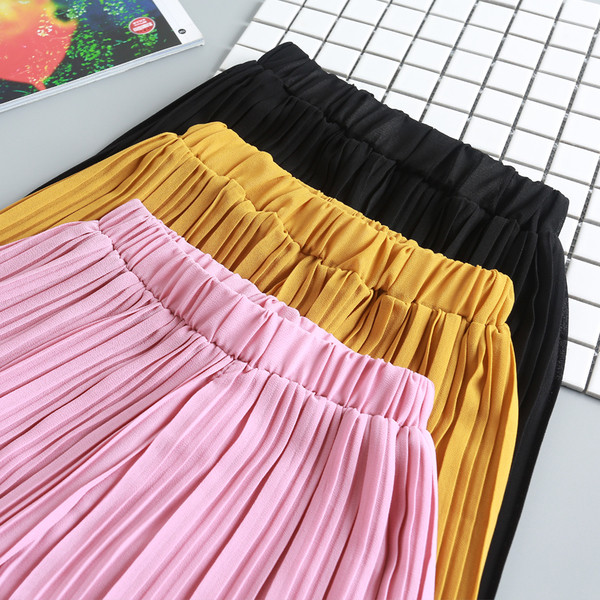 Pantaloni la modă pentru o fată în trei culori-model lat