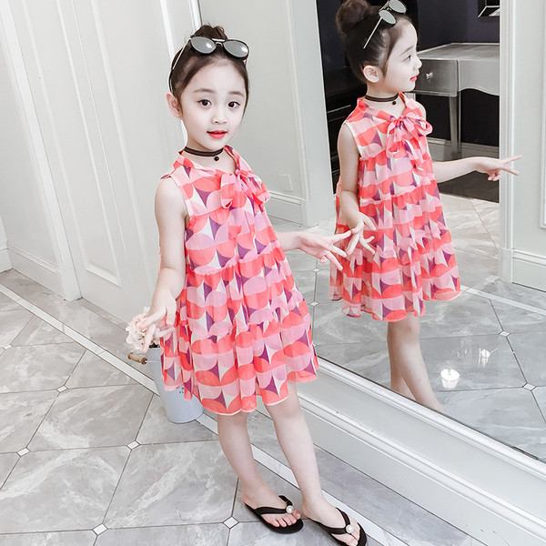 Rochie colorata decupata pentru copii in doua culori