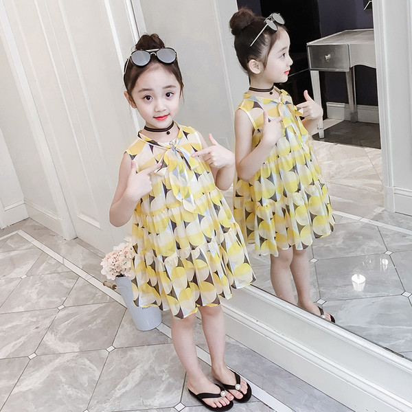 Rochie colorata decupata pentru copii in doua culori