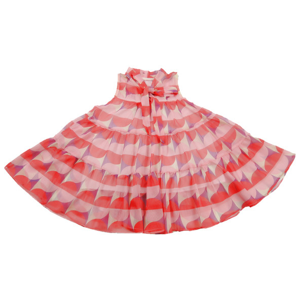 Rochie colorata decupata pentru copii in doua culori