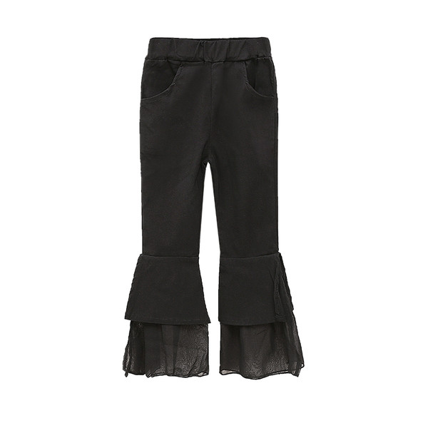 Παιδικά παντελόνια σε μαύρο χρώμα με μήκος 7/8