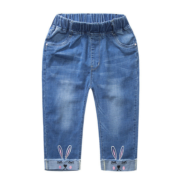 Blugi copii pentru fata cu lungimea 3/4 in trei modele