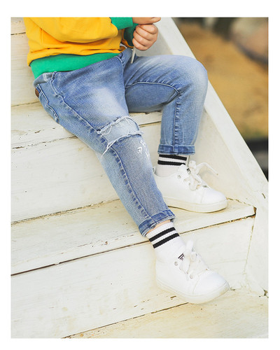 Blugi casual pentru copii pentru baieti de culoare deschisa