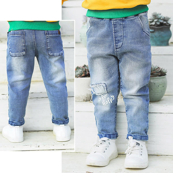 Blugi casual pentru copii pentru baieti de culoare deschisa