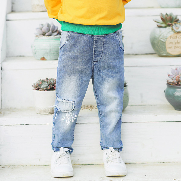 Blugi casual pentru copii pentru baieti de culoare deschisa