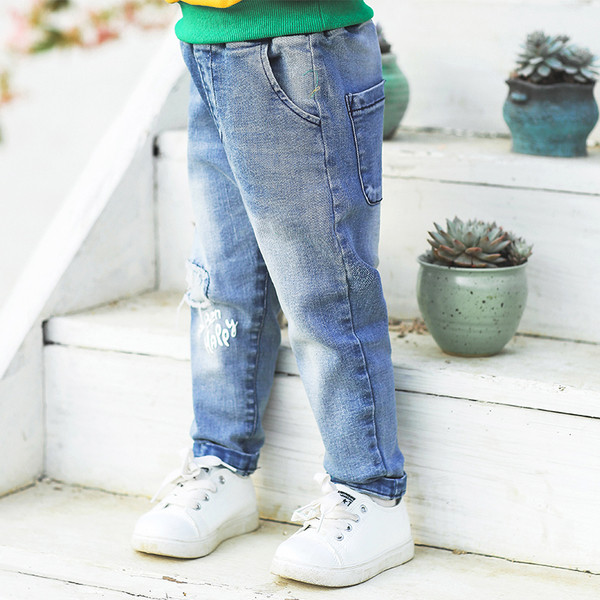 Blugi casual pentru copii pentru baieti de culoare deschisa