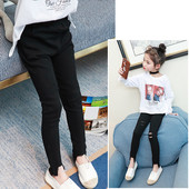 Pantaloni copii pentru o fata cu motive rupte in negru