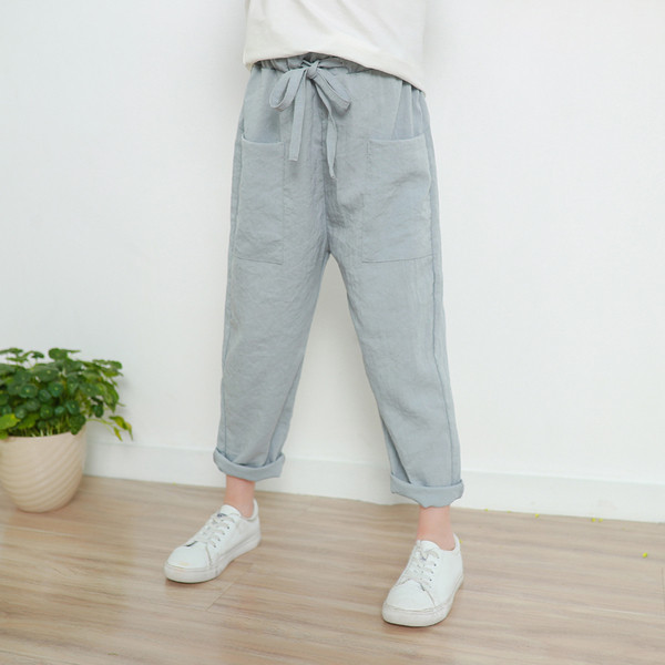 Pantaloni casual copii pentru o fata in doua culori-model lat