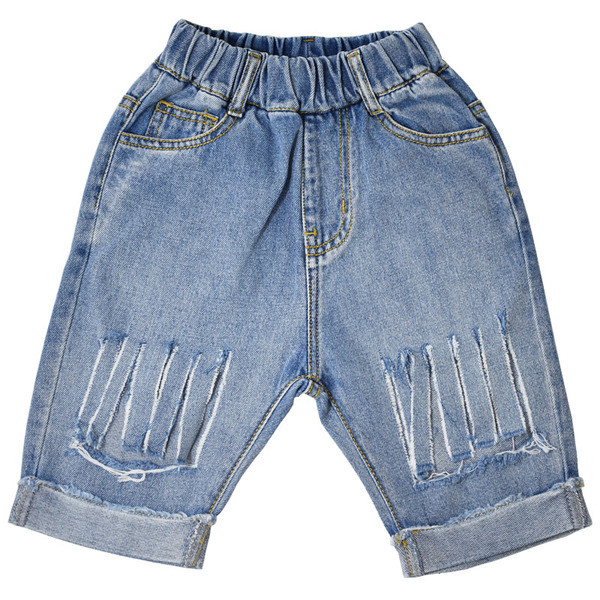 Blugi scurti moderni pentru copii de culoare deschisa