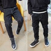 Blugi pentru copii eleganti cu talie inalta in doua culori