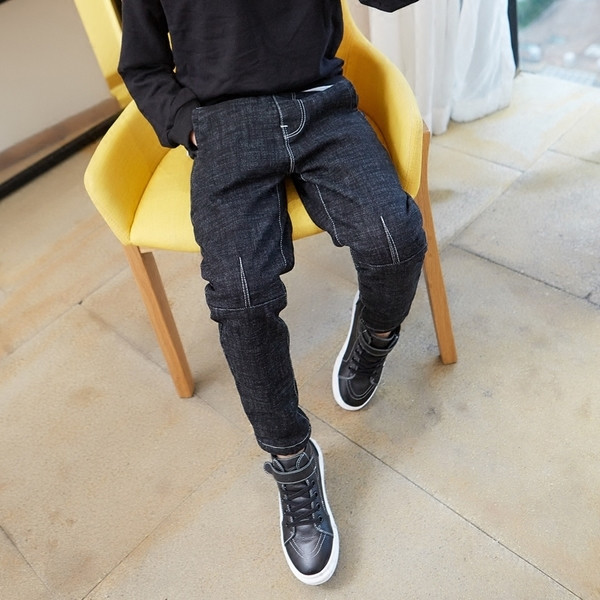 Blugi pentru copii eleganti cu talie inalta in doua culori