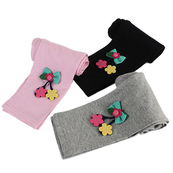 Jambiere pentru copii pentru fata cu decor 3D in trei culori