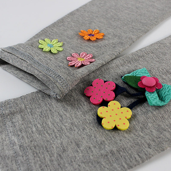 Jambiere pentru copii pentru fata cu decor 3D in trei culori