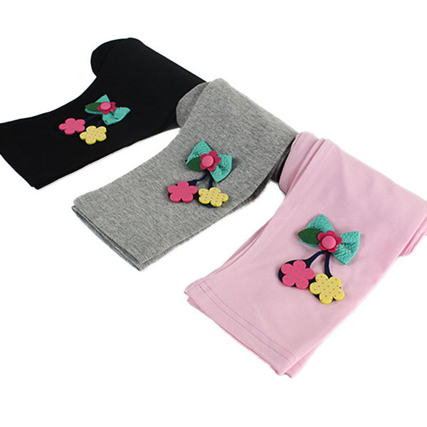 Jambiere pentru copii pentru fata cu decor 3D in trei culori