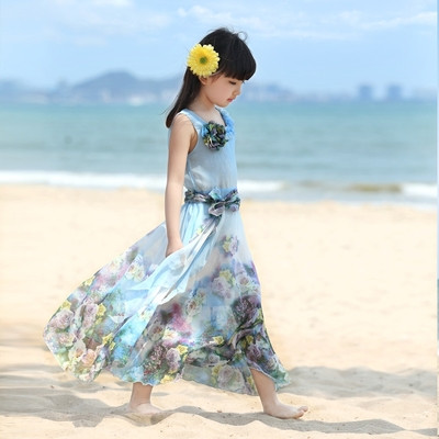 Детска плажна рокля за момичета в няколко цвята