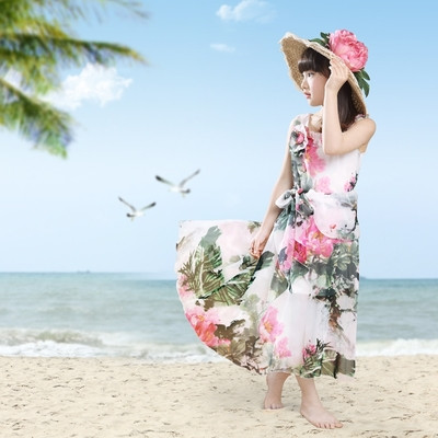 Rochie de plaja pentru copii pentru fete in mai multe culori