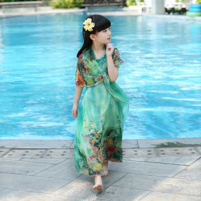 Rochie de plaja pentru copii pentru fete in mai multe culori