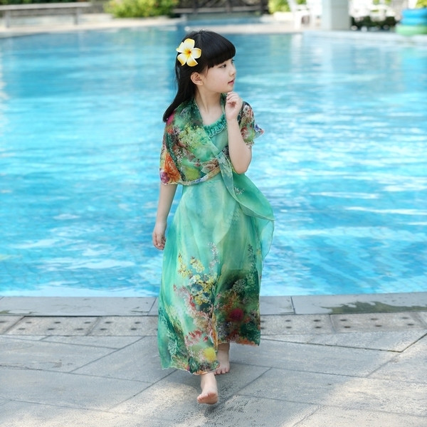 Rochie de plaja pentru copii pentru fete in mai multe culori