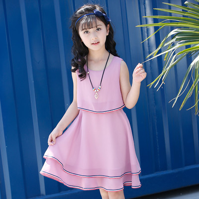 Παιδικό σιφόν φόρεμα για κορίτσια σε τέσσερα χρώματα