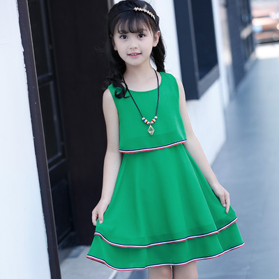 Παιδικό σιφόν φόρεμα για κορίτσια σε τέσσερα χρώματα