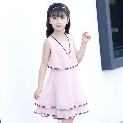 Παιδικό σιφόν φόρεμα για κορίτσια σε τέσσερα χρώματα