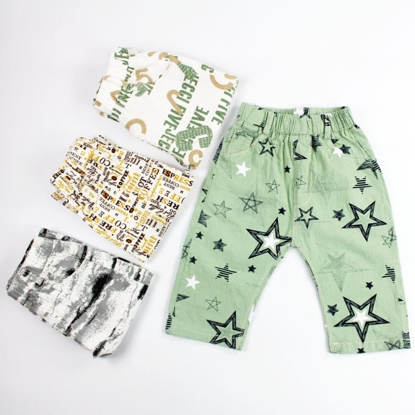 Pantaloni copii 7/8 in mai multe culori cu imprimeu