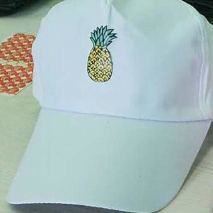Palarie sport dama cu aplicatie - ananas in trei culori