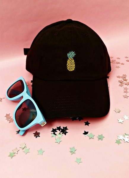 Palarie sport dama cu aplicatie - ananas in trei culori