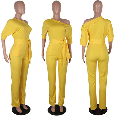 Κομψή γυναικεία ολόσομη φόρμα με υψηλή μέση σε επτά χρώματα