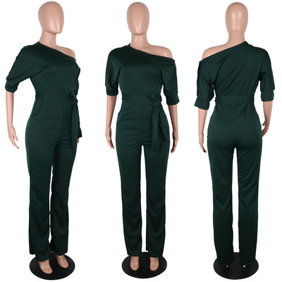 Κομψή γυναικεία ολόσομη φόρμα με υψηλή μέση σε επτά χρώματα