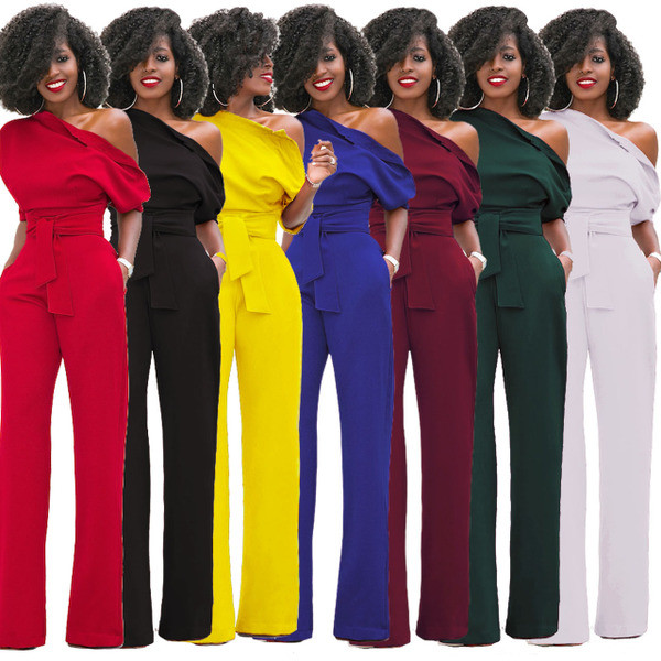 Κομψή γυναικεία ολόσομη φόρμα  με υψηλή μέση σε επτά χρώματα