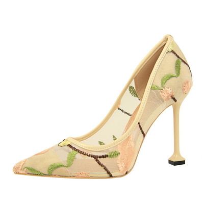 Pantofi eleganti de dama cu motive florale in mai multe culori