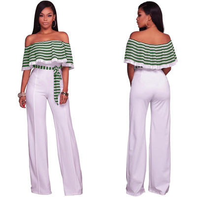 NOU salopetă elegantă de damă cu umăr căzut și broderie în trei modele