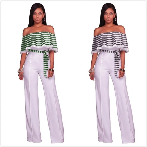 NOU salopetă elegantă de damă cu umăr căzut și broderie în trei modele