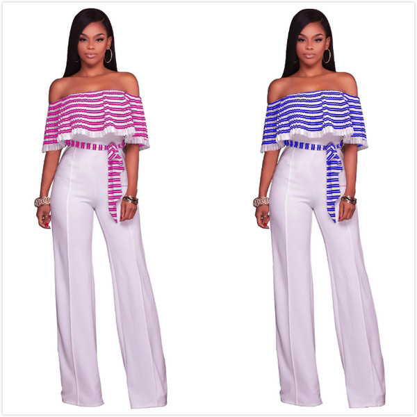 NOU salopetă elegantă de damă cu umăr căzut și broderie în trei modele