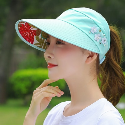 Palarie de vara moderna de dama cu motive florale in diferite culori