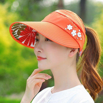 Palarie de vara moderna de dama cu motive florale in diferite culori