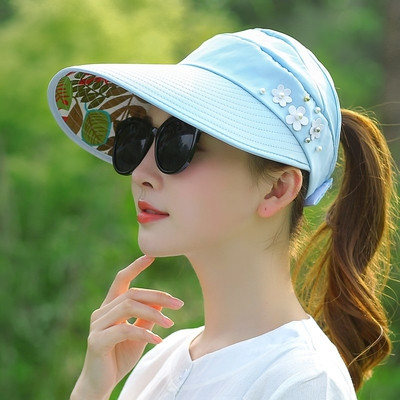 Palarie de vara moderna de dama cu motive florale in diferite culori