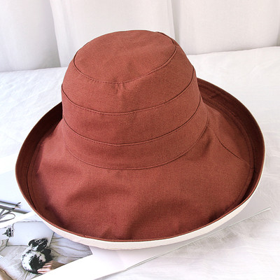 Palarie de plaja dama cu cravate in mai multe culori