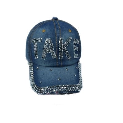 Női farmer sapka napellenzővel és lyukakkal, különböző modellekben