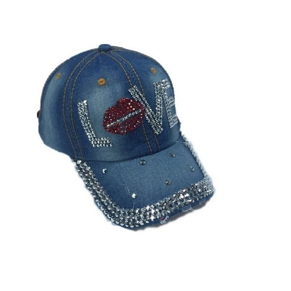 Női farmer sapka napellenzővel és lyukakkal, különböző modellekben